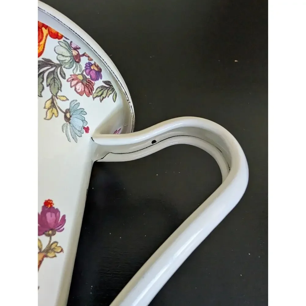 MacKenzie-Childs White Flower Market Medium 7 Cup Practical Pitcher 89396-95